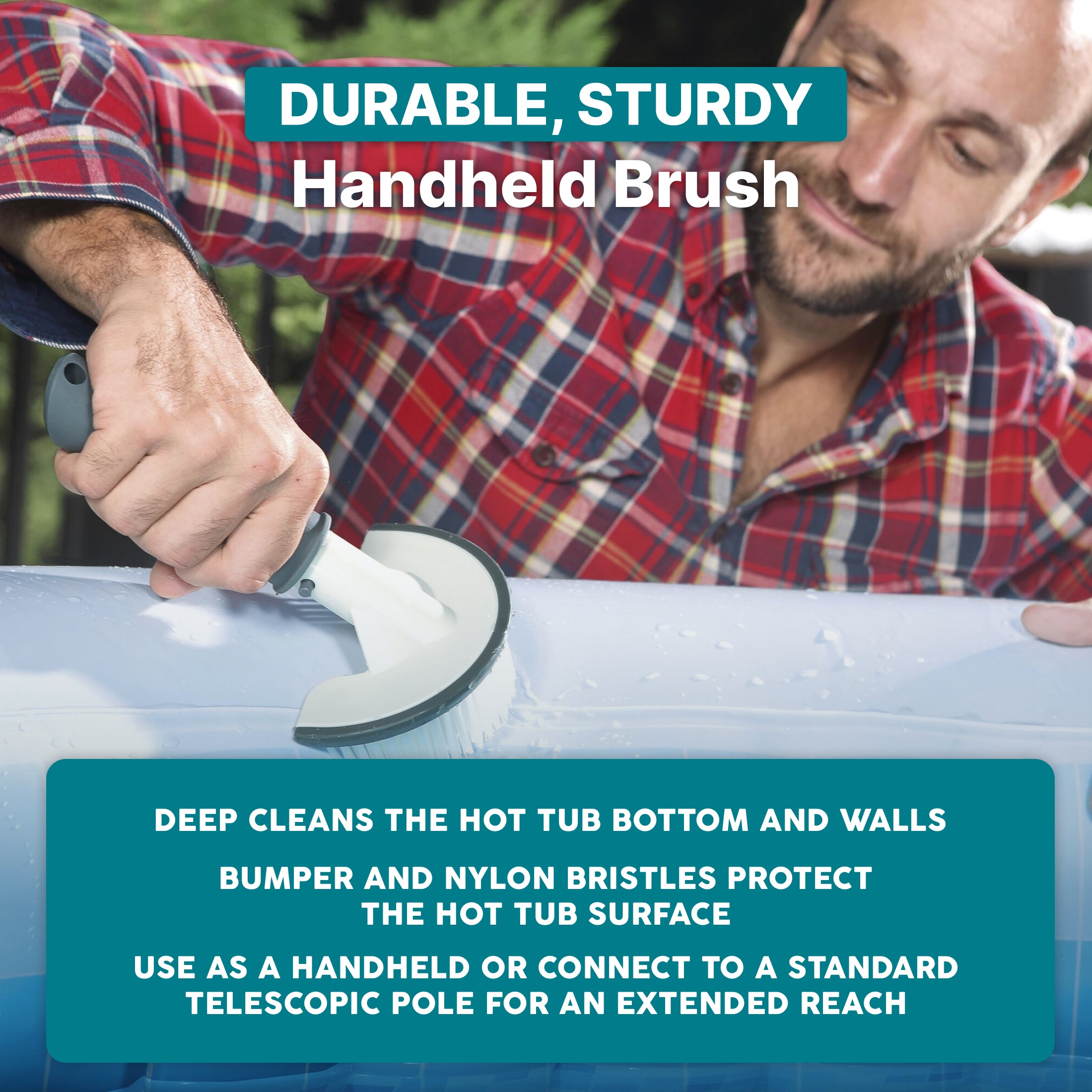 Bestway SaluSpa All in One 3 Piece Cleaning Tool Set for Spa