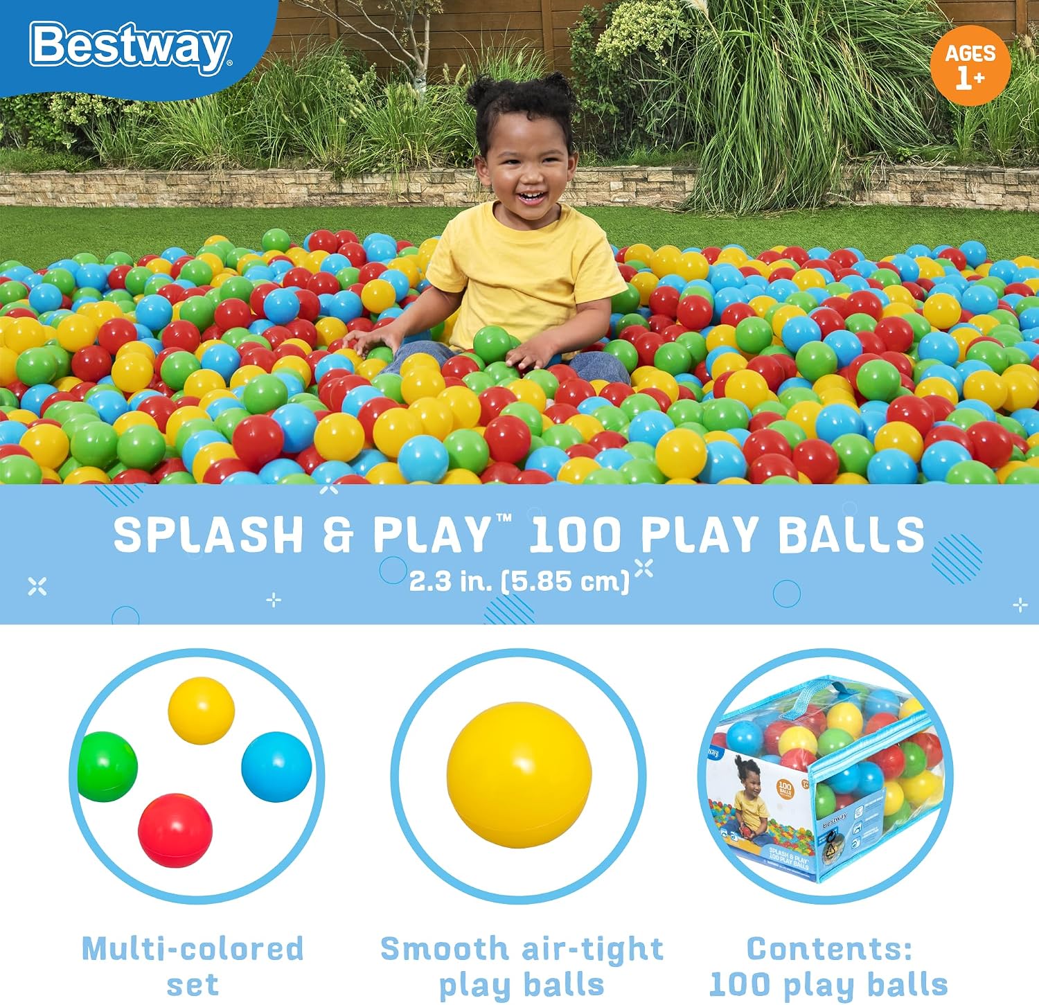 Bestway Splash &amp; Play 100 pelotas de juego