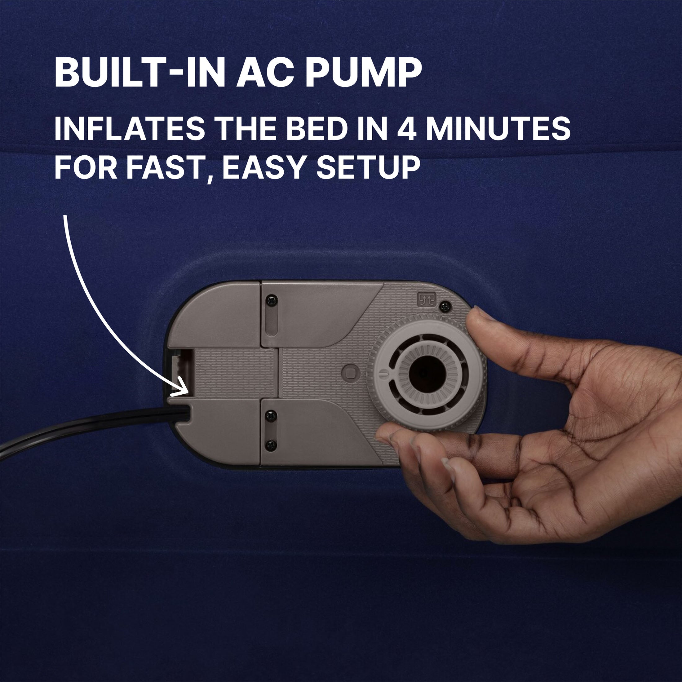 Bestway Tritech Air Mattress Queen 15" with Built-in AC Pump Included