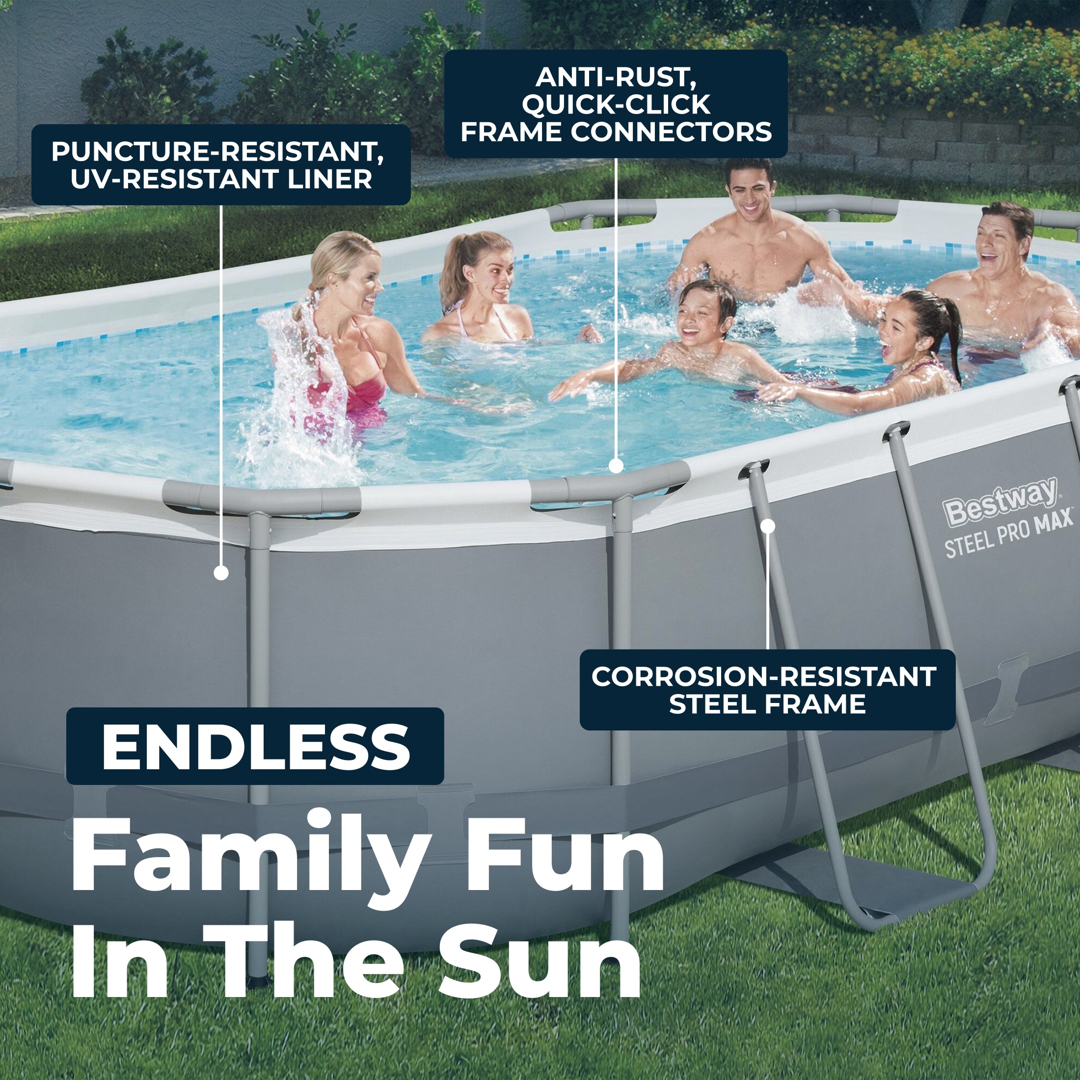 Bestway Steel Pro MAX Above Ground Pool Set 14' x 8'2" x 39.5"