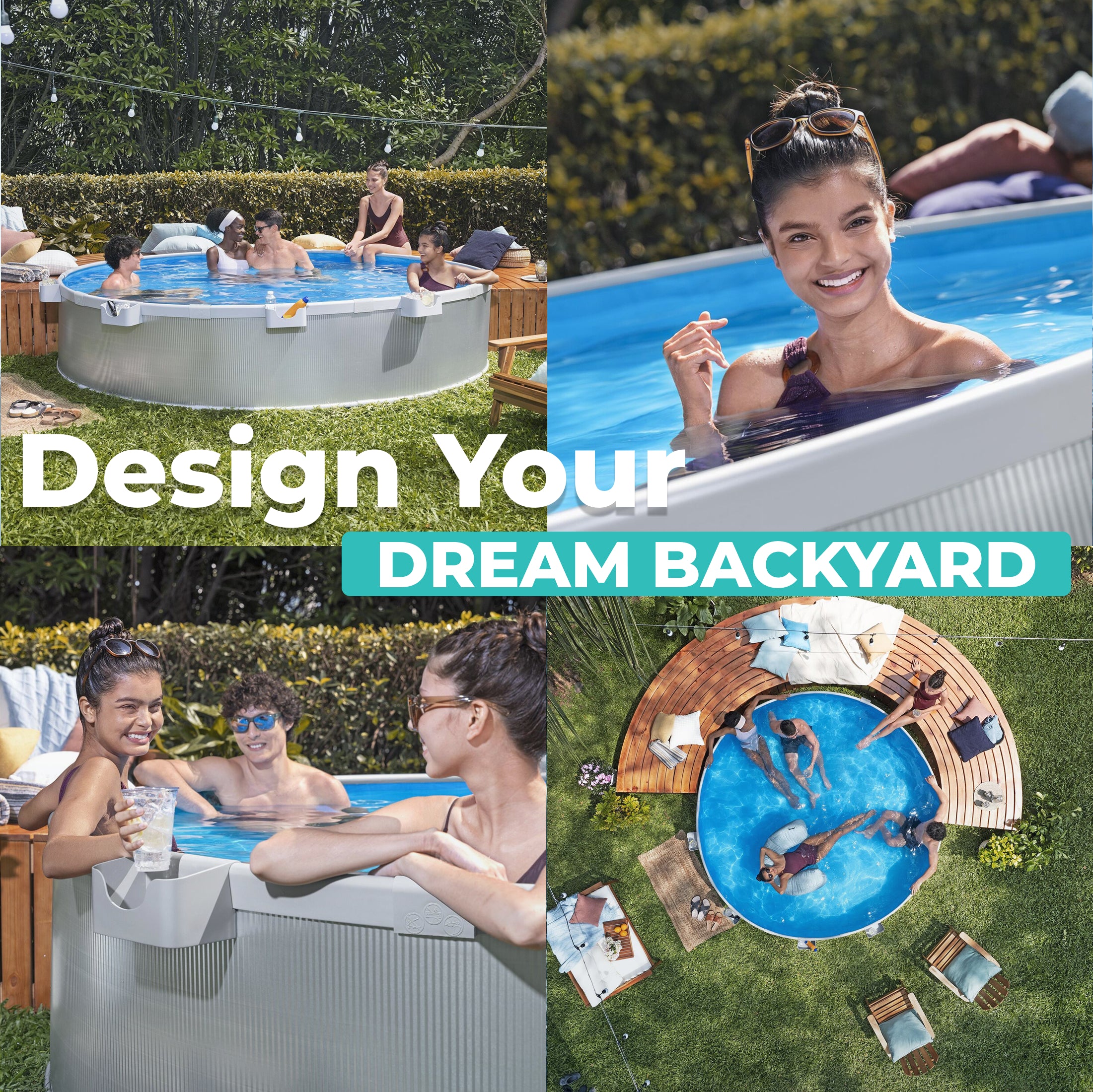 Bestway TANX 10' x 24" Round Above Ground Stock Tank Pool, All-in-One Set