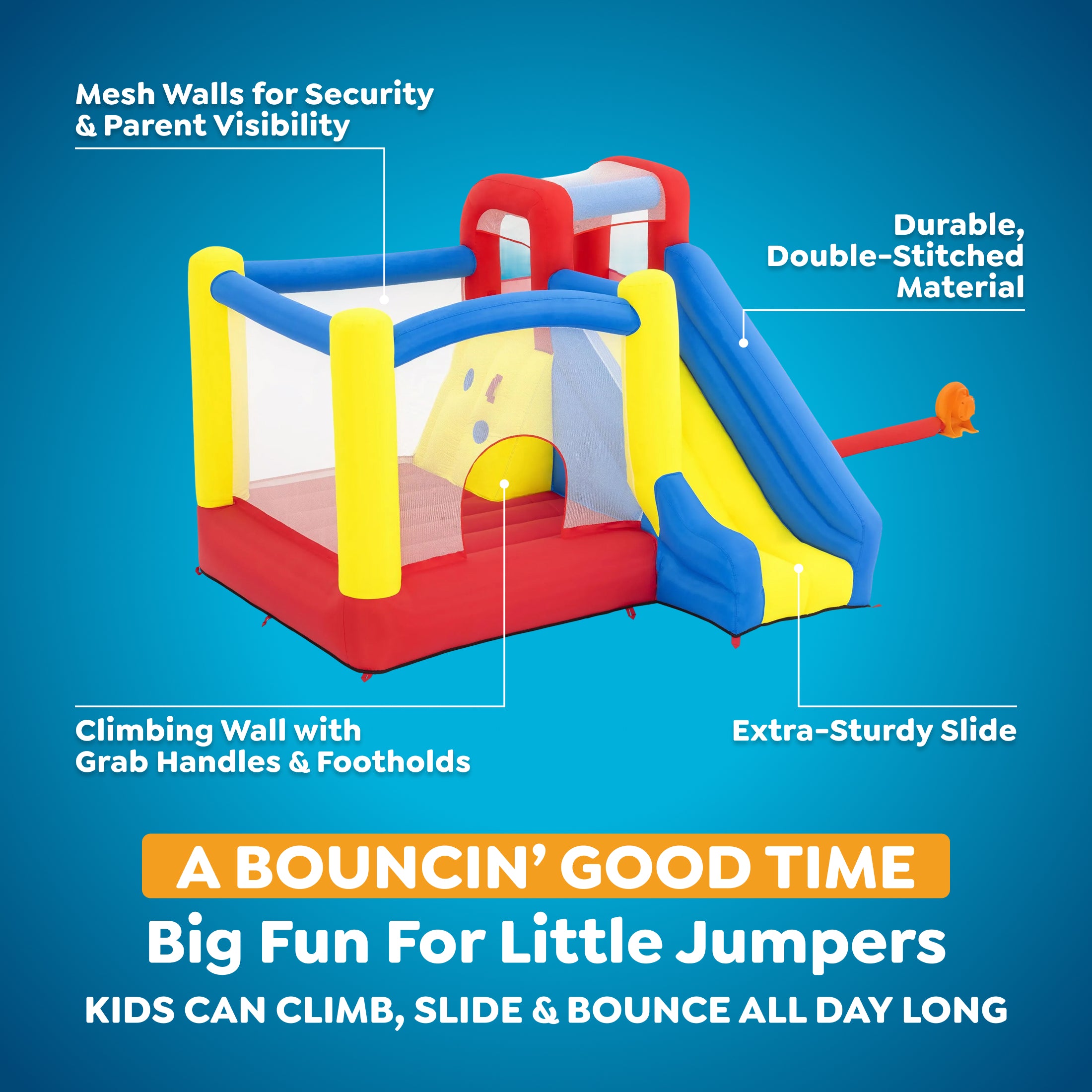 H2OGO! Slidetastic Kids Inflatable Mega Bounce Park