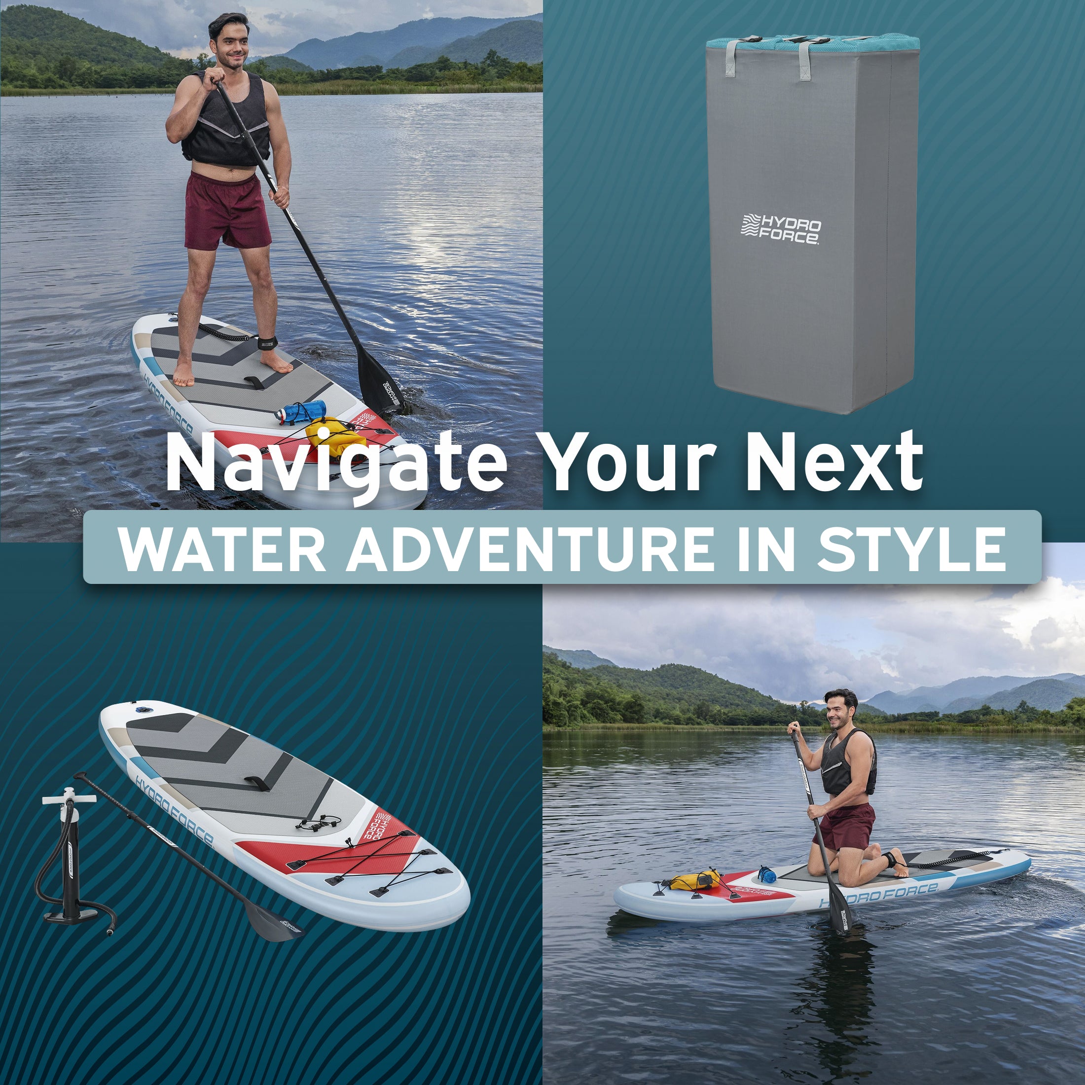 Hydro Force Solara Inflatable Stand-Up Paddleboard Set 10' – Bestway®