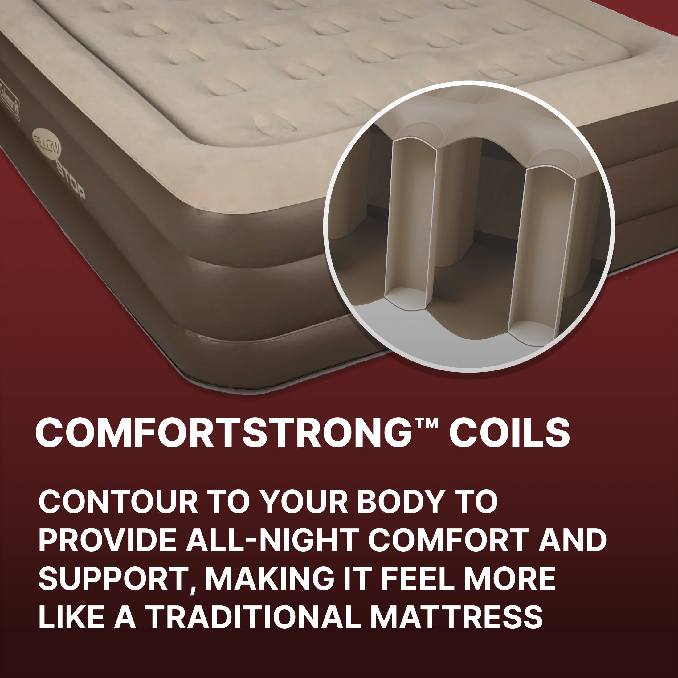 Matelas gonflable Coleman SupportRest 18" Queen Double-High avec pompe rechargeable 120 V