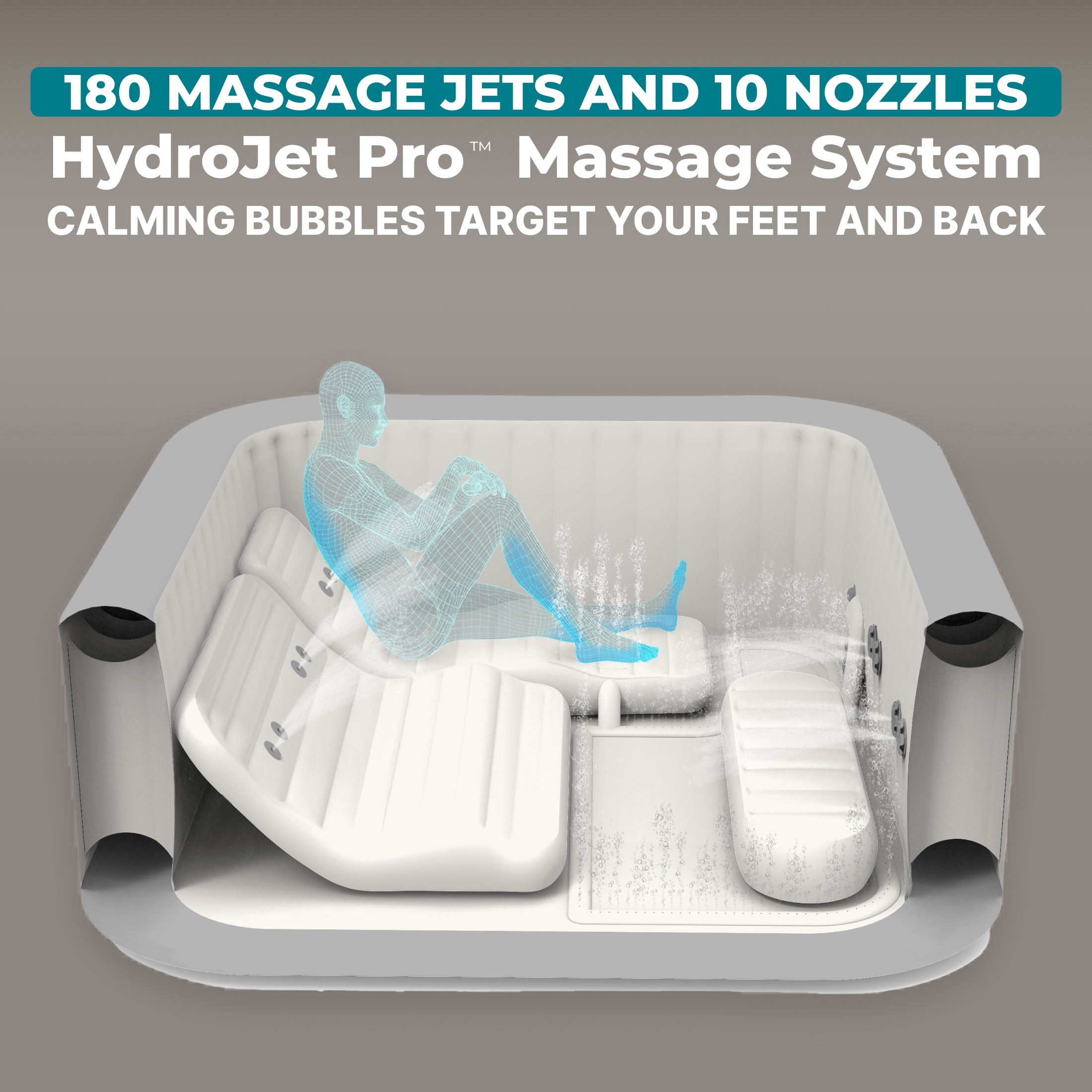 SaluSpa San Francisco Energy-Efficient Smart HydroJet Pro Inflatable Hot Tub with App Control 5-7 person