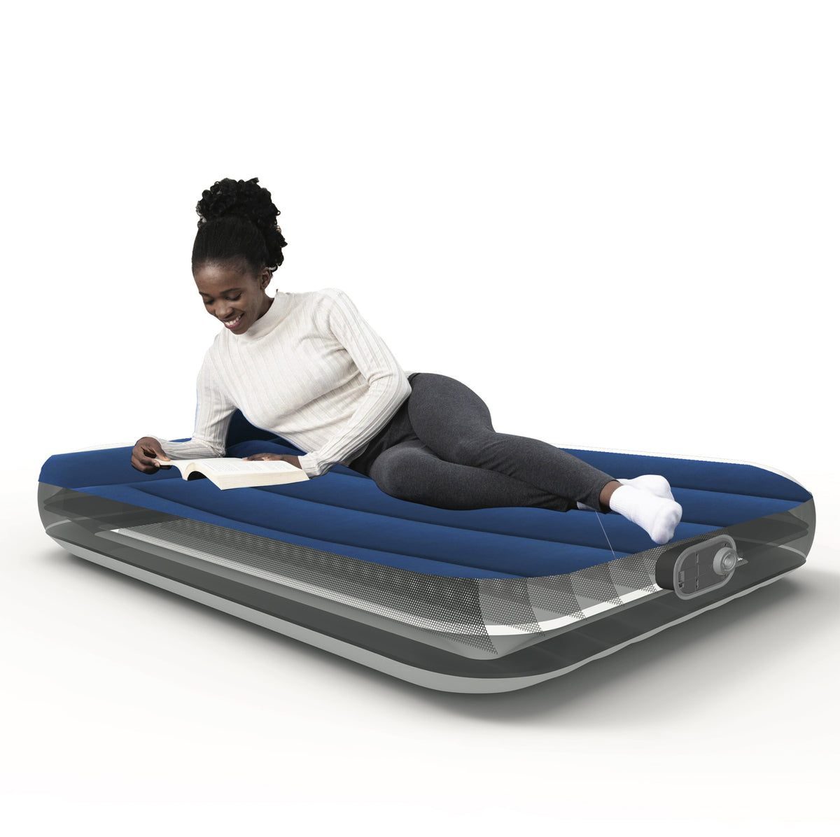 Bestway Tritech Air Mattress Queen 12” with Built-in AC Pump