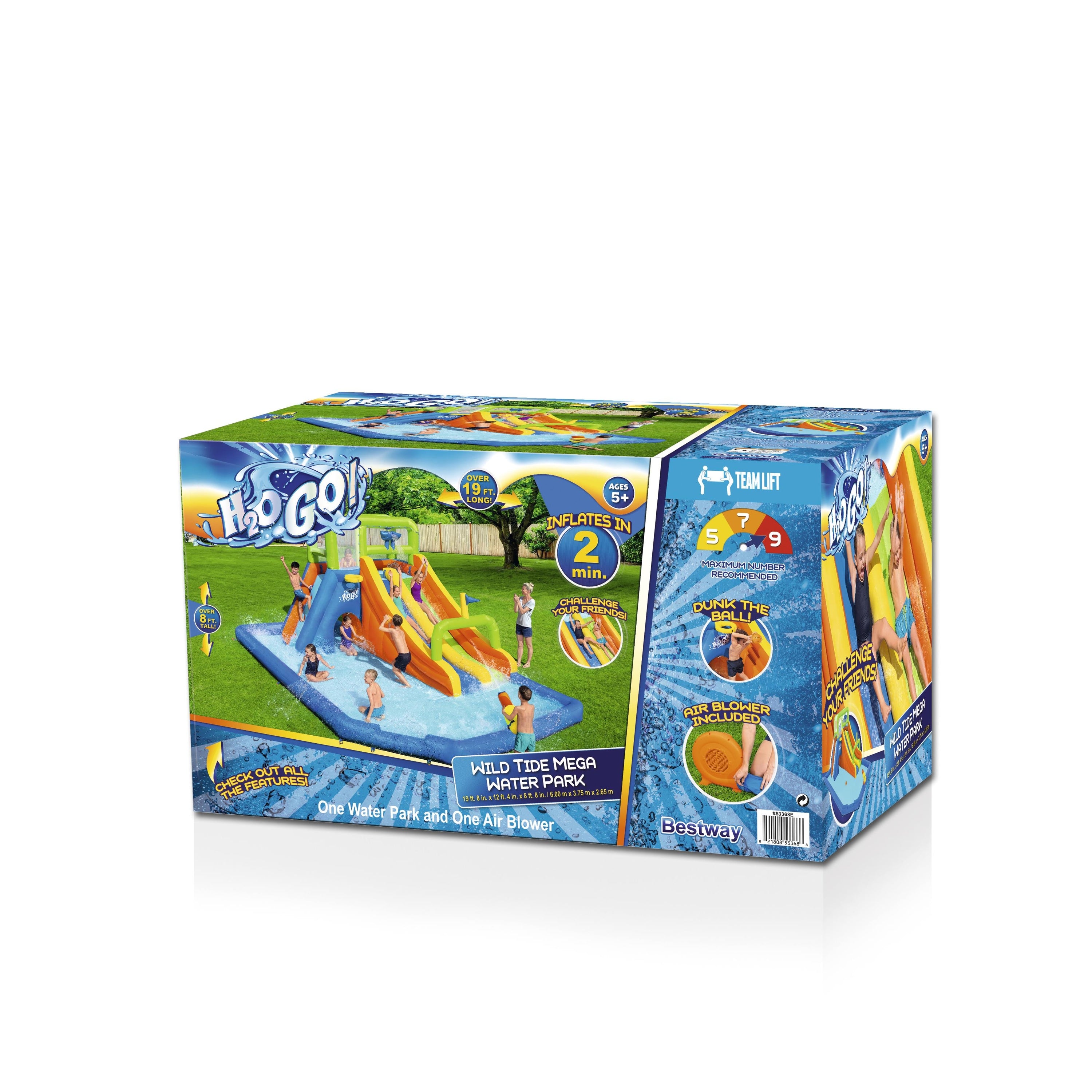 H2OGO! Wild Tide Kids Inflatable Water Park 19’ 8”