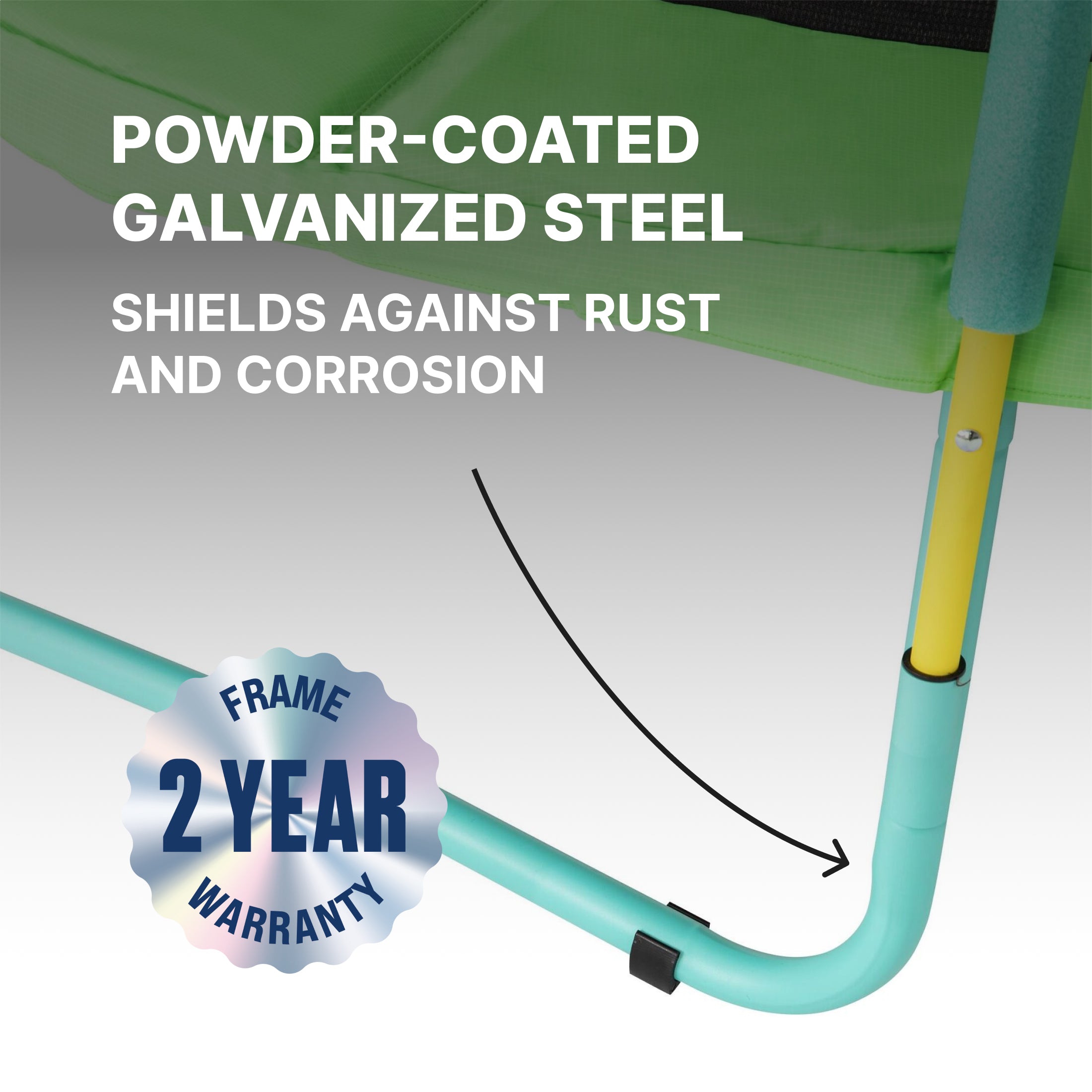 Trampoline d'extérieur Bestway Xtreme Air de 2,4 m (8 pi), filet de sécurité sans espace, acier antirouille, installation rapide