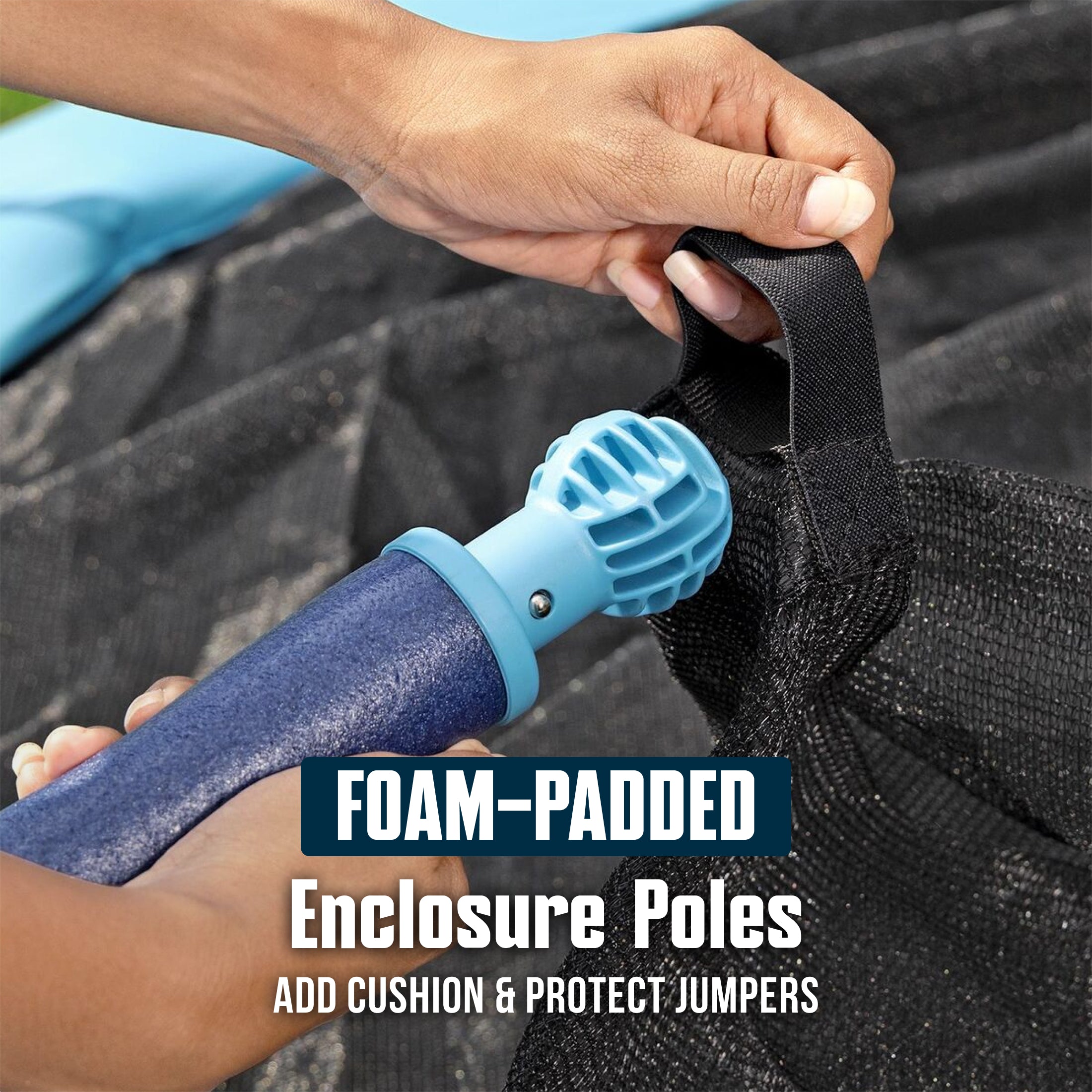 Bestway Xtreme Air 10 ft Outdoor Trampoline for Kids & Adults, No-Gap Enclosure, Foam-Padded Poles