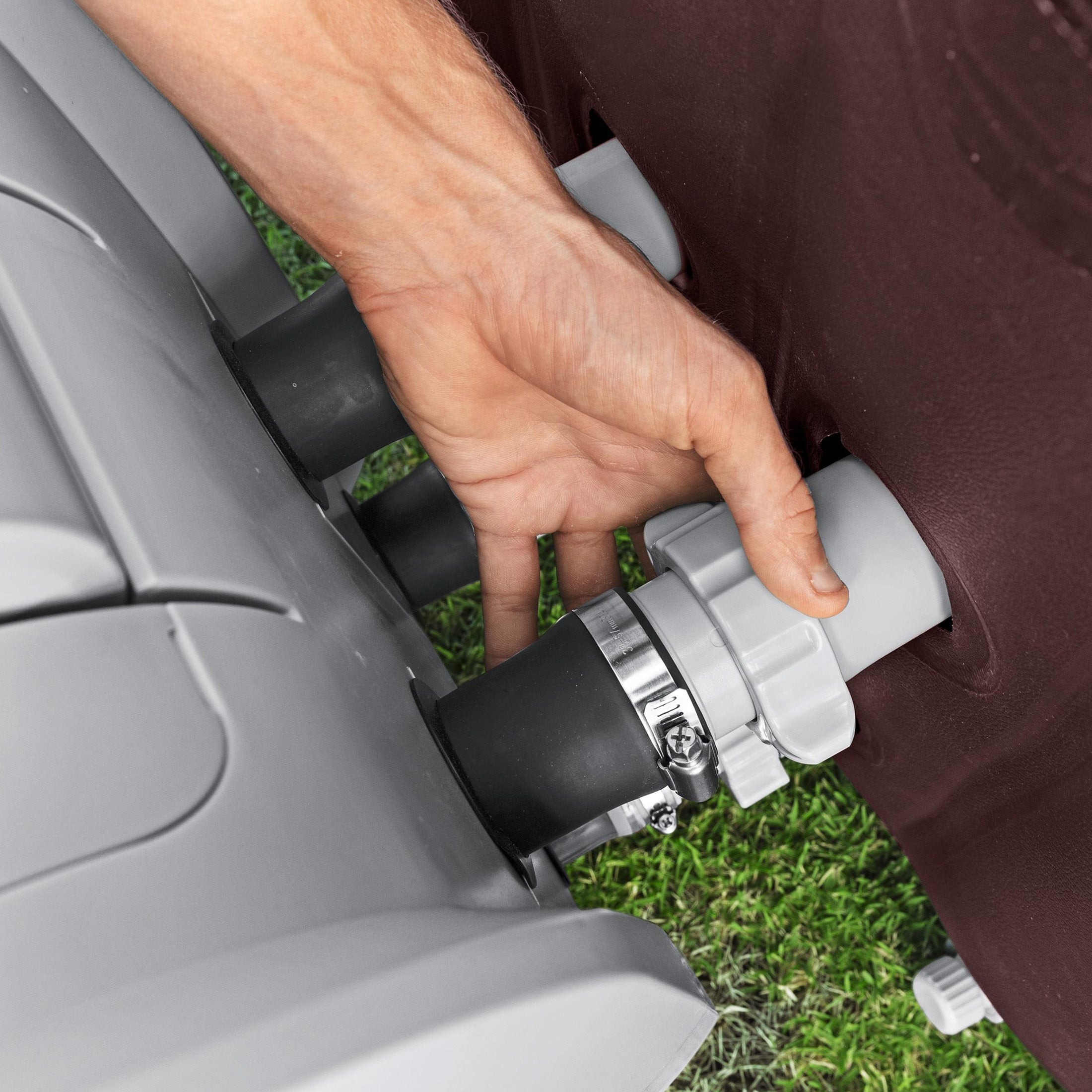 SaluSpa Maldives Energy-Efficient Smart HydroJet Pro Inflatable Hot Tub with App Control 5-7 person