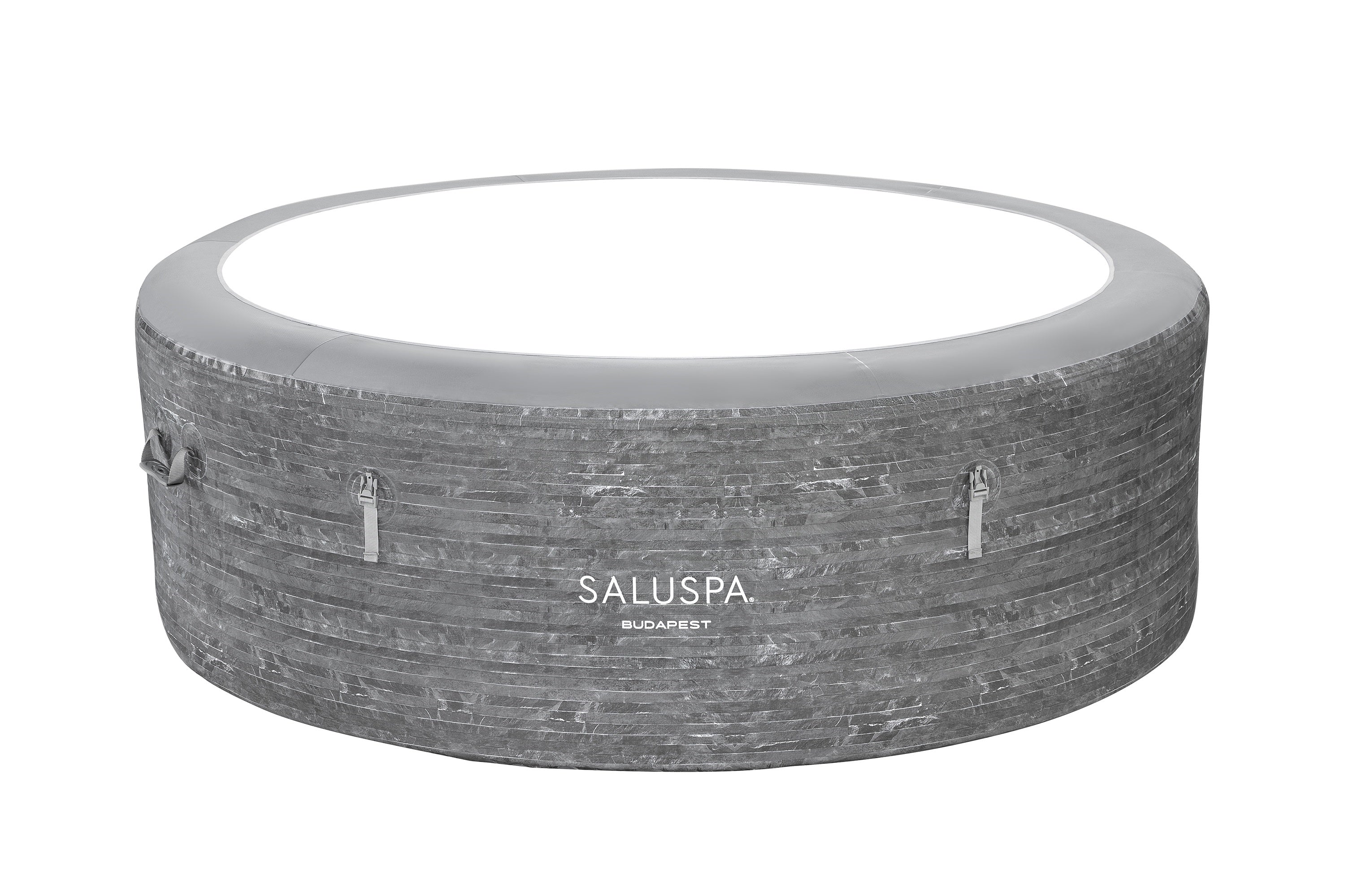 SaluSpa Budapest AirJet Hot Tub Top Leatheroid Cover Replacement, Gray