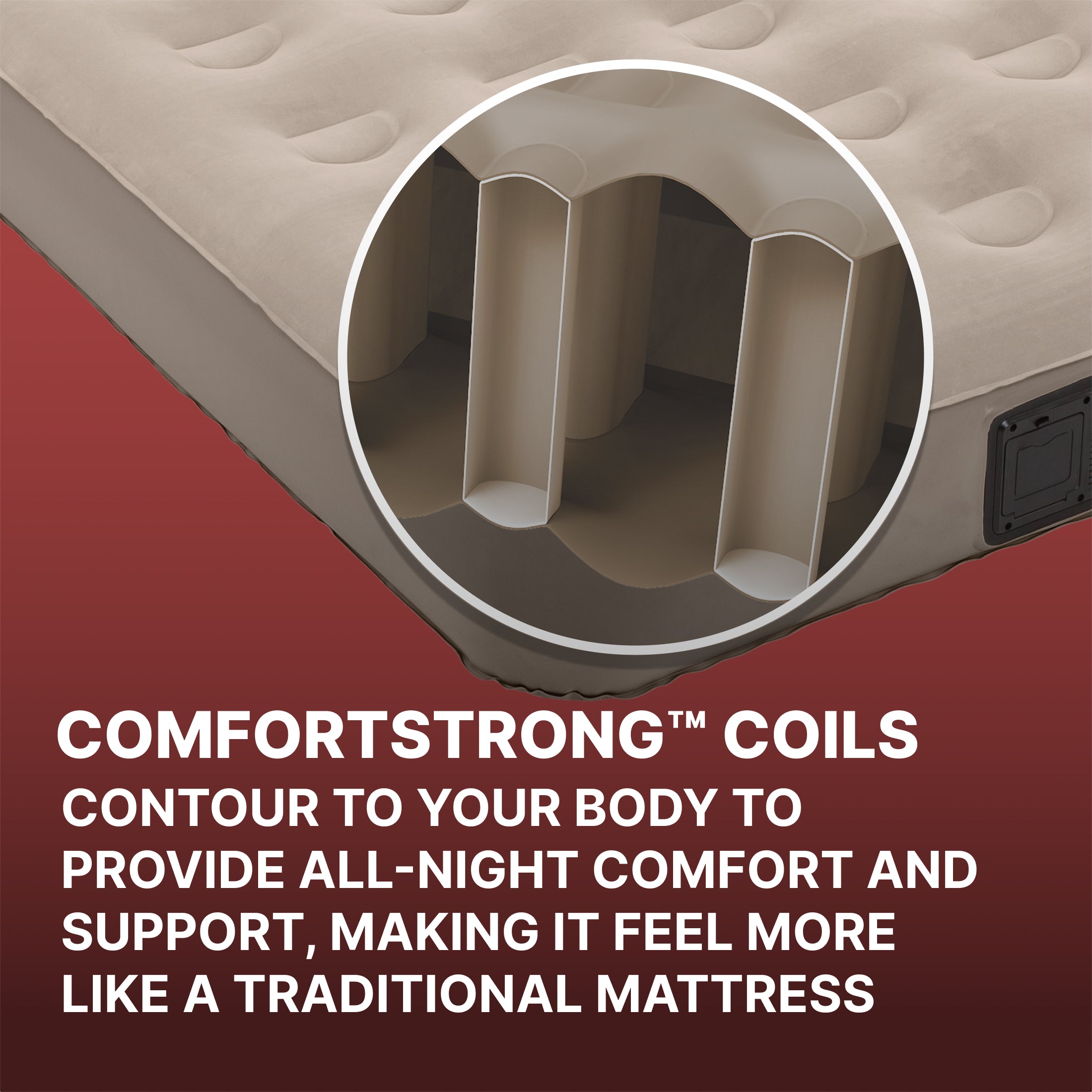 Matelas gonflable Coleman QuickBed Elite Extra-Haut pour lit simple avec pompe 4D intégrée