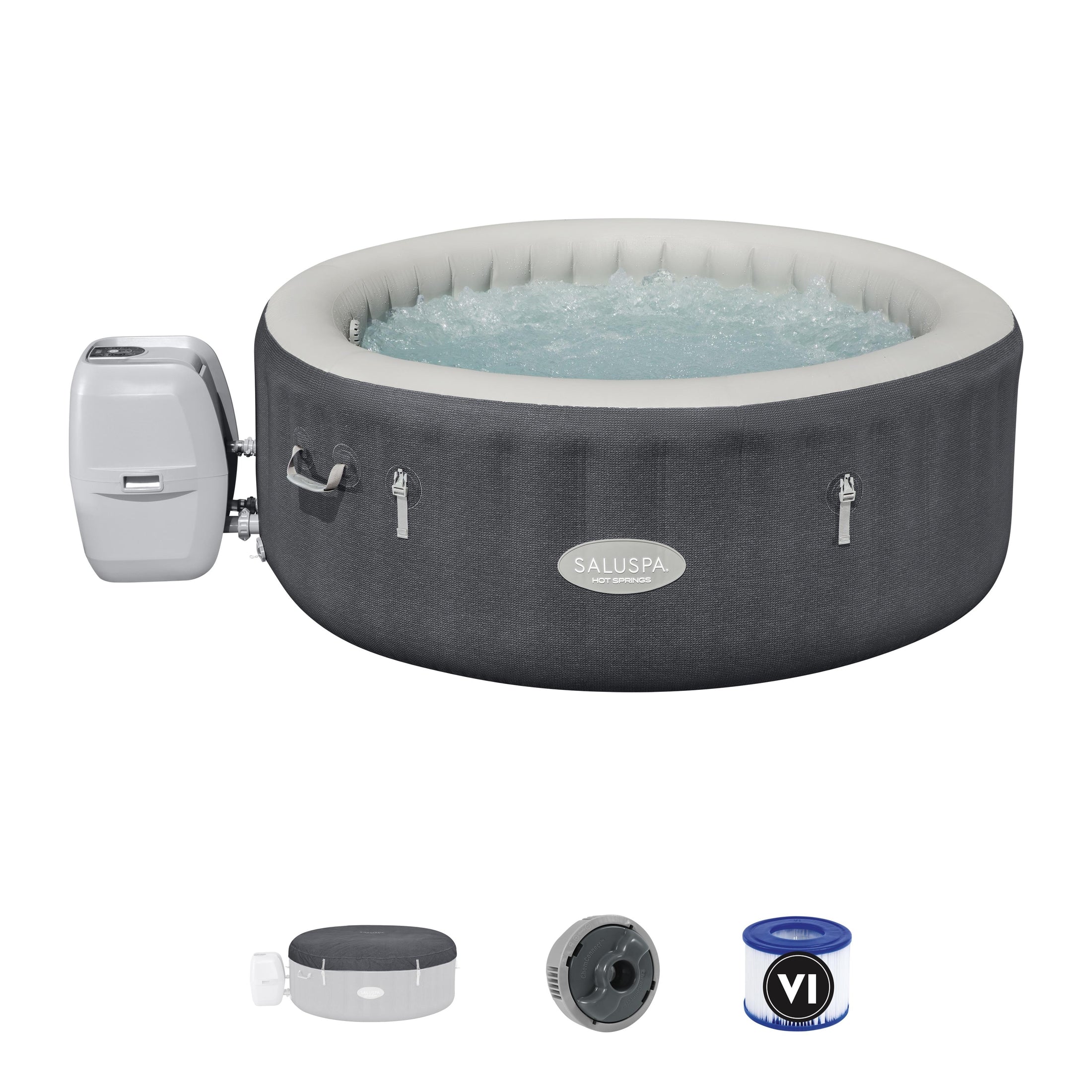 SaluSpa Hot Springs Energy-Efficient AirJet 2-4 Person Inflatable Hot Tub