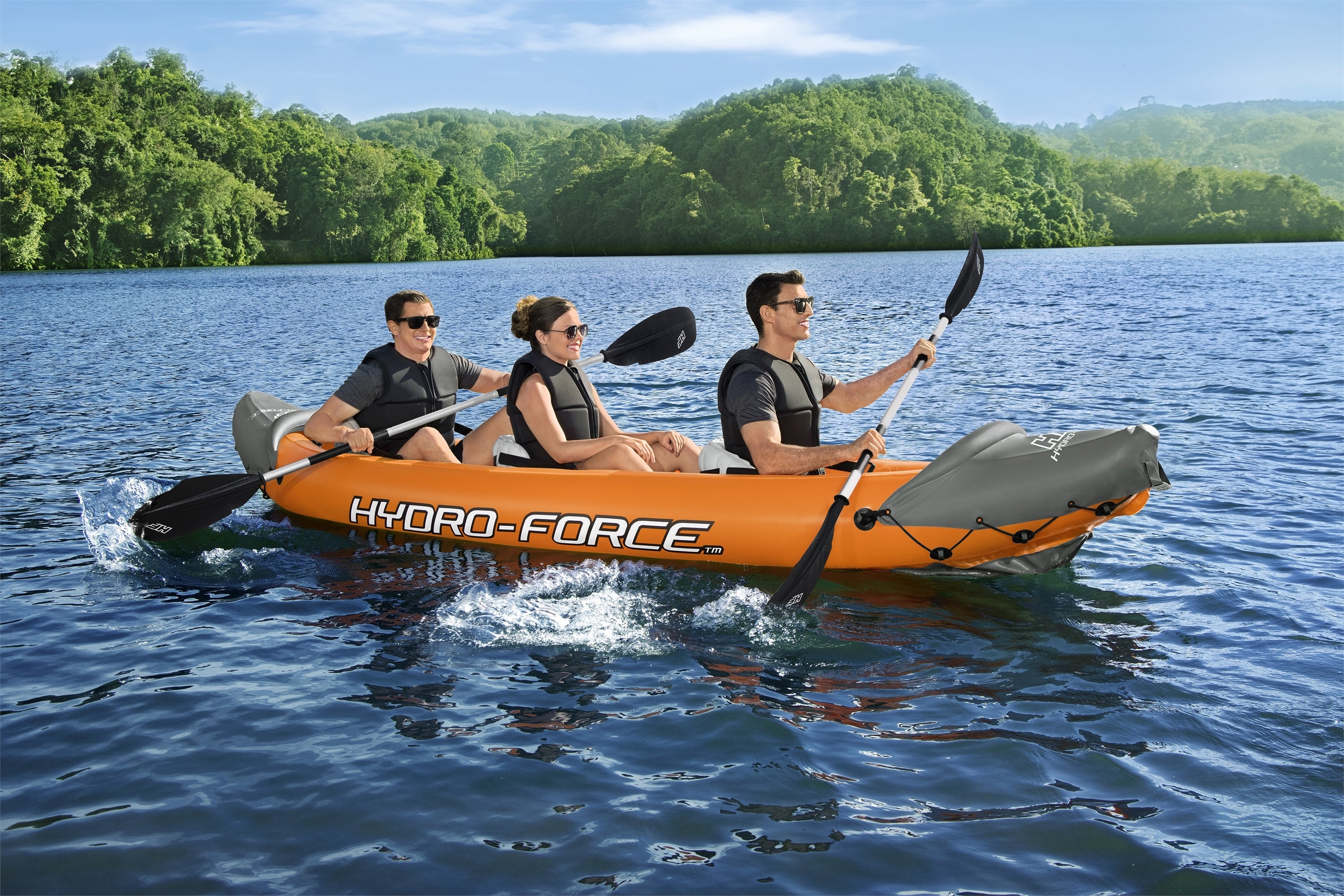 Hydro-Force Rapid X3 Inflatable Kayak Set 12'6"