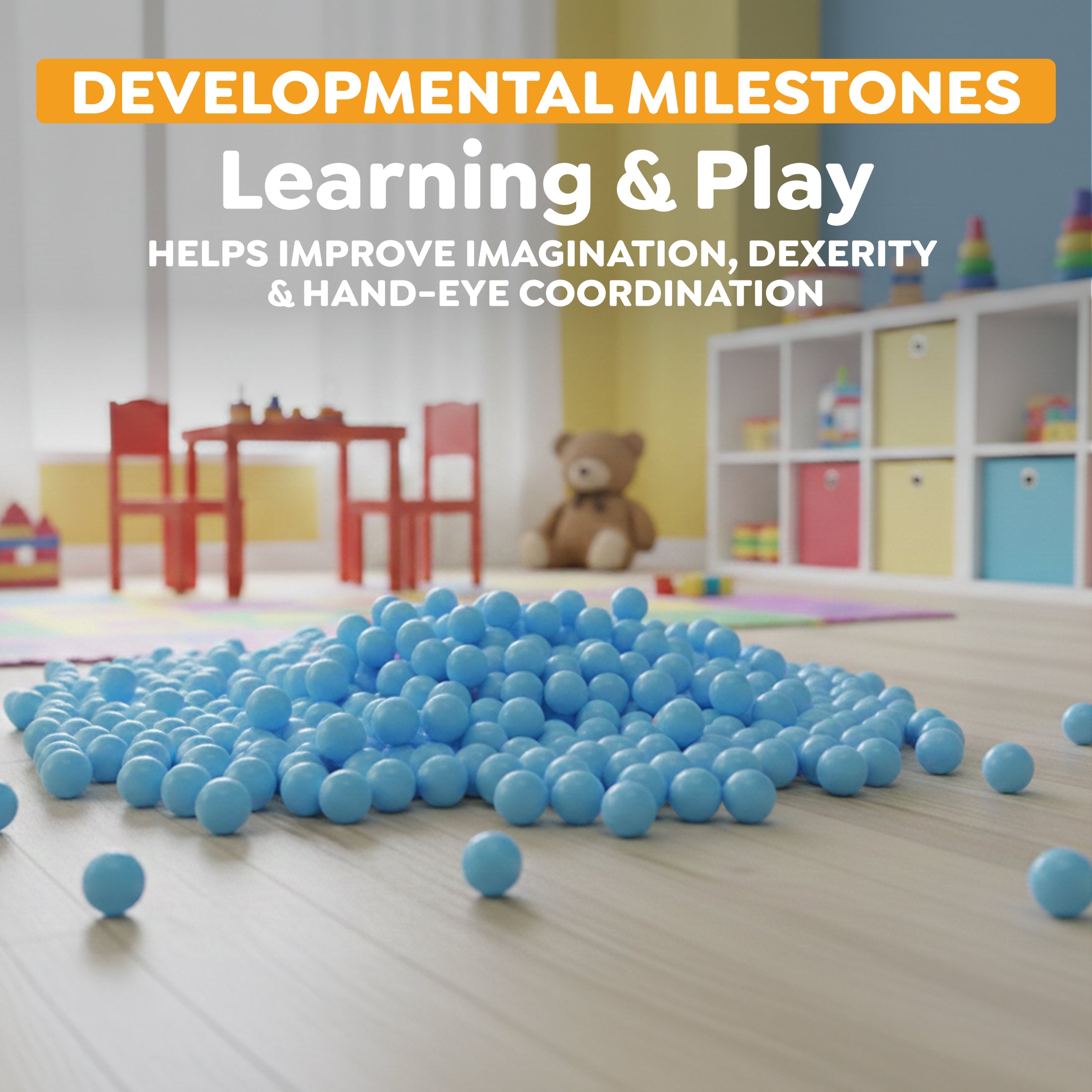 Bestway 250 Play Balls, Light Blue