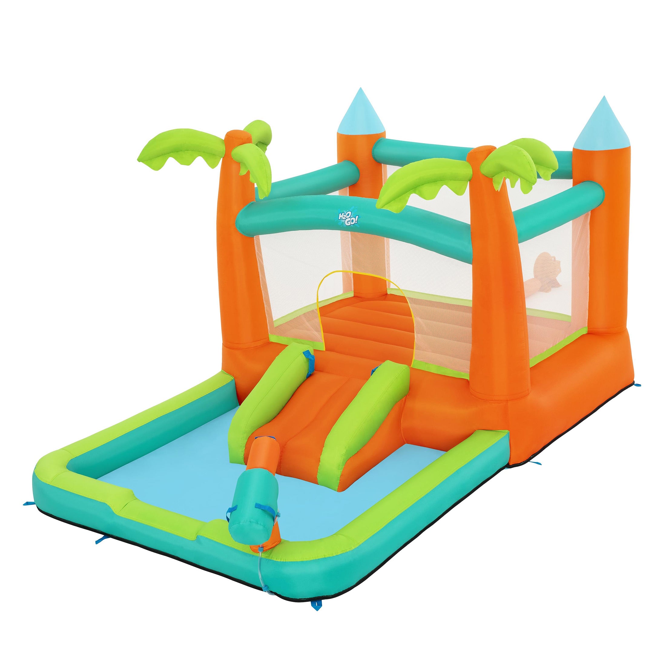 H2OGO! Kids Tropical Outdoor Inflatable Mega Bouncer – Bestway®