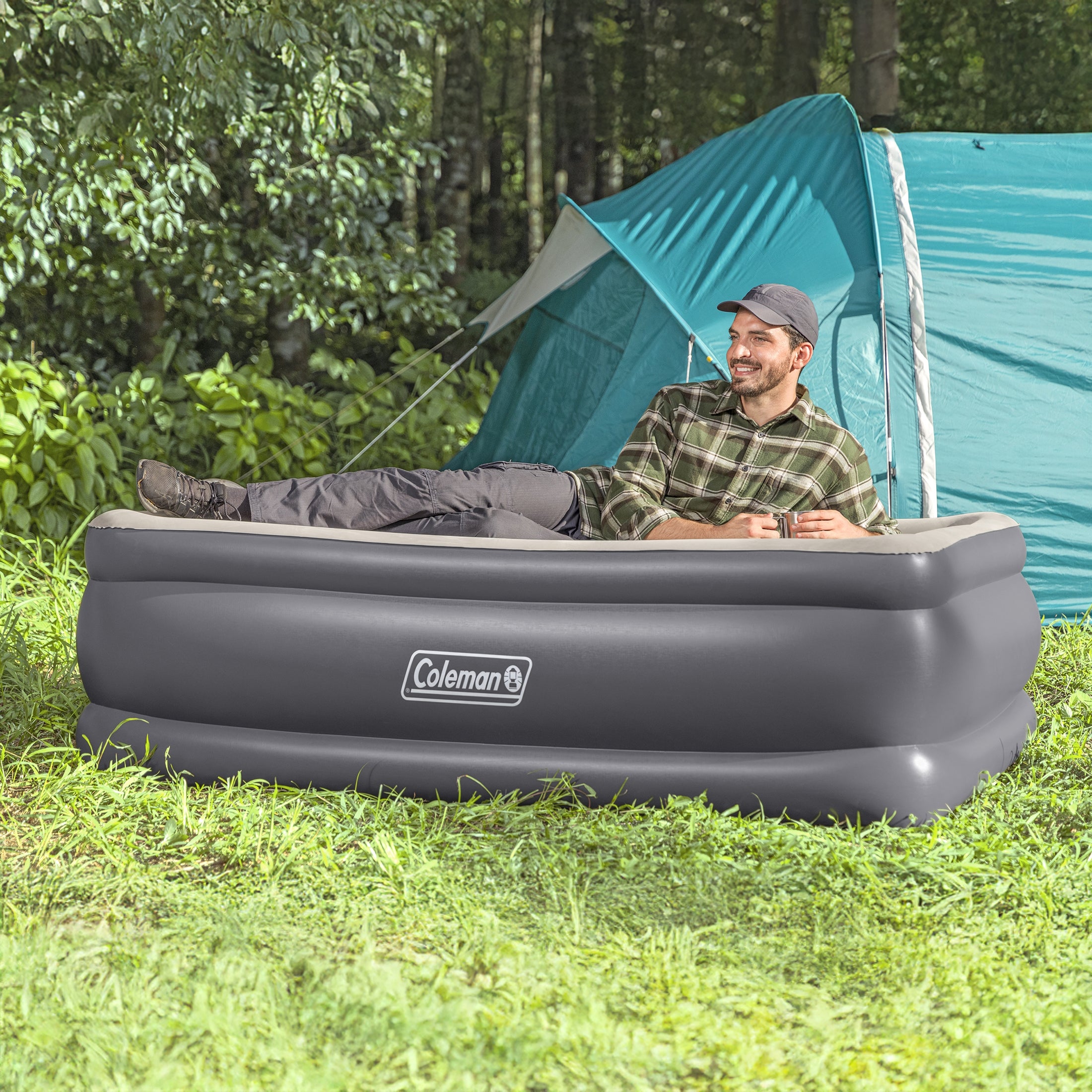 Coleman Tritech Air Mattress Full 22” with Built-in AC Pump