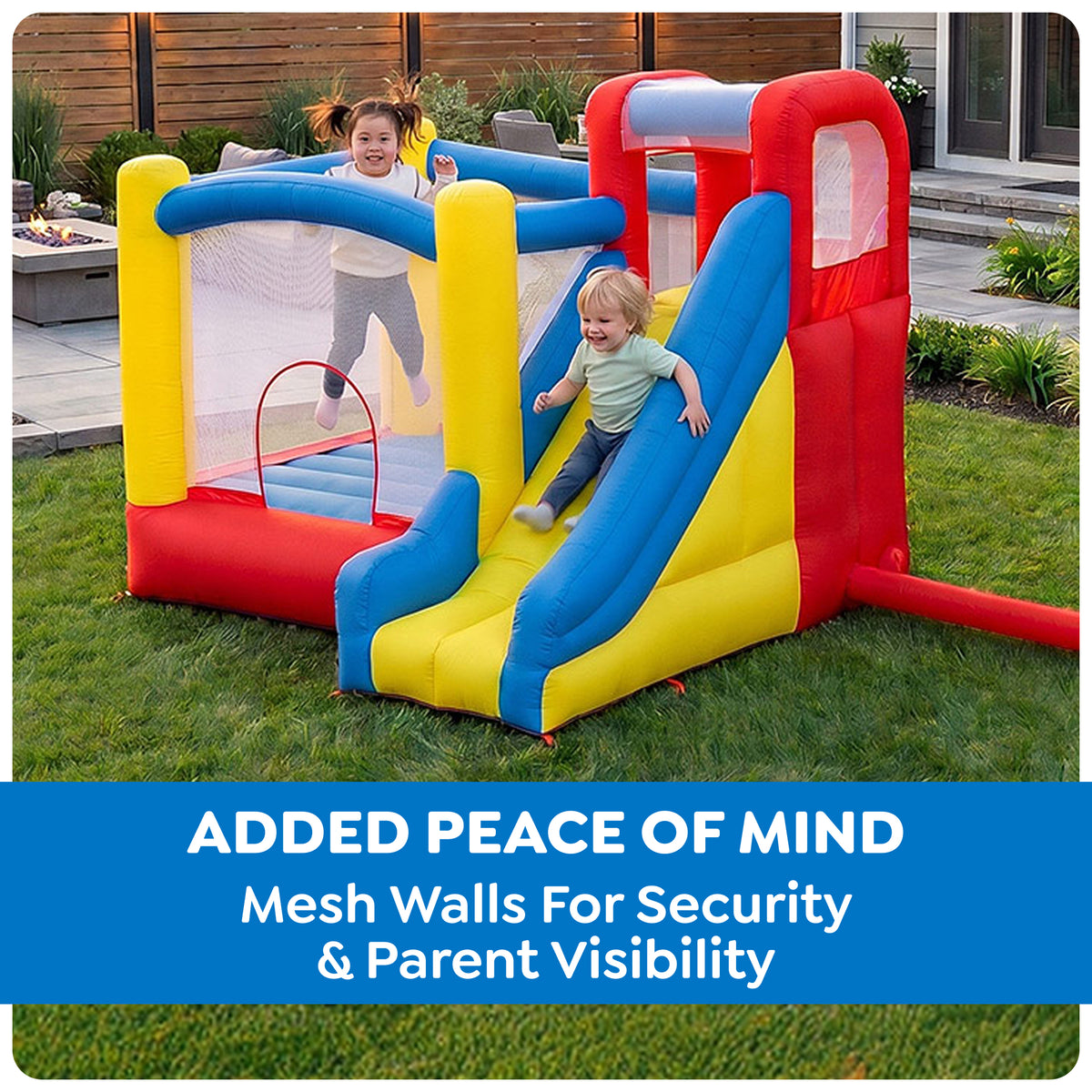 H2OGO! Parque de Juegos Inflable Gigante Mega Bounce Slidetastic para Niños