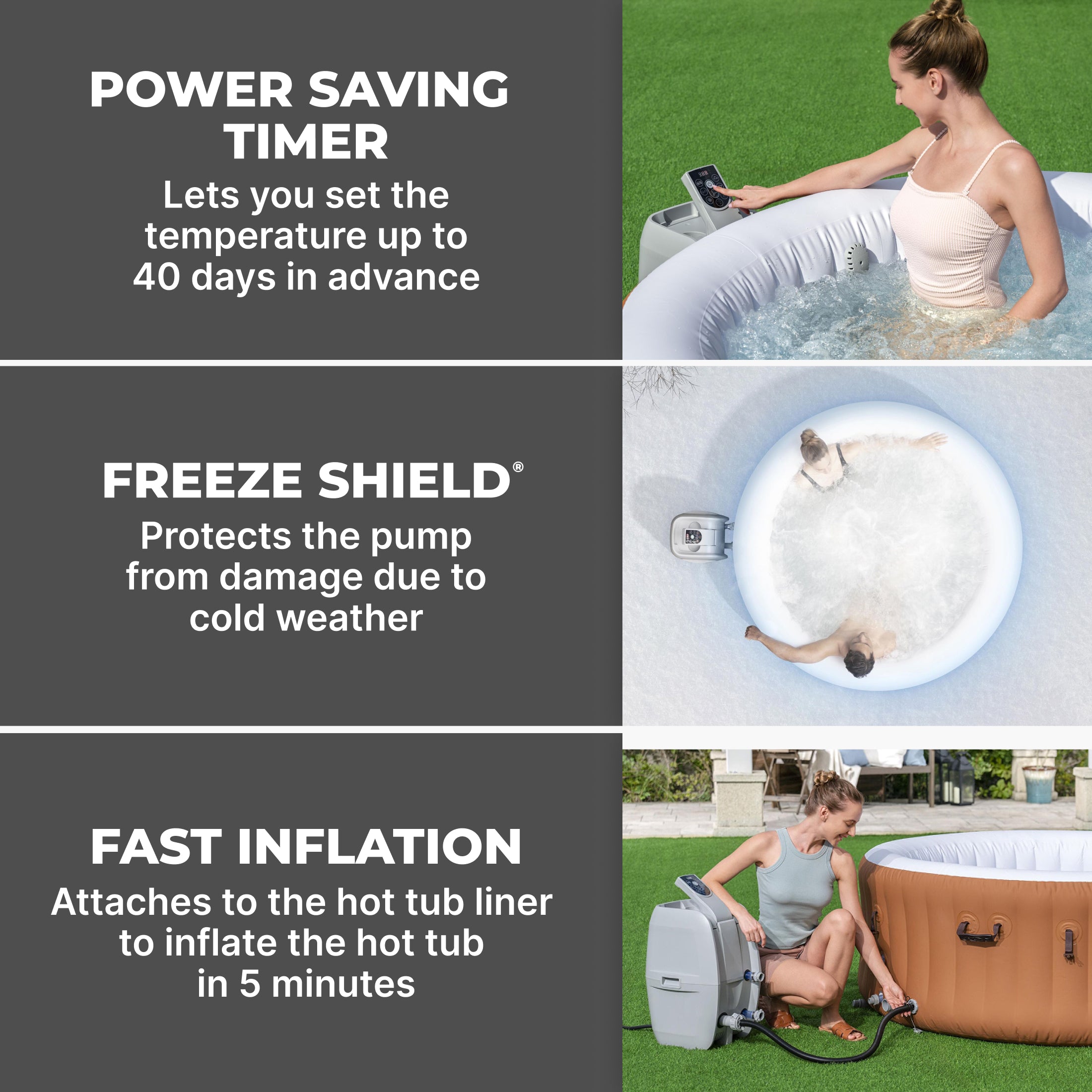 Pompe de chauffage intelligente pour spa SaluSpa AirJet avec commande par application