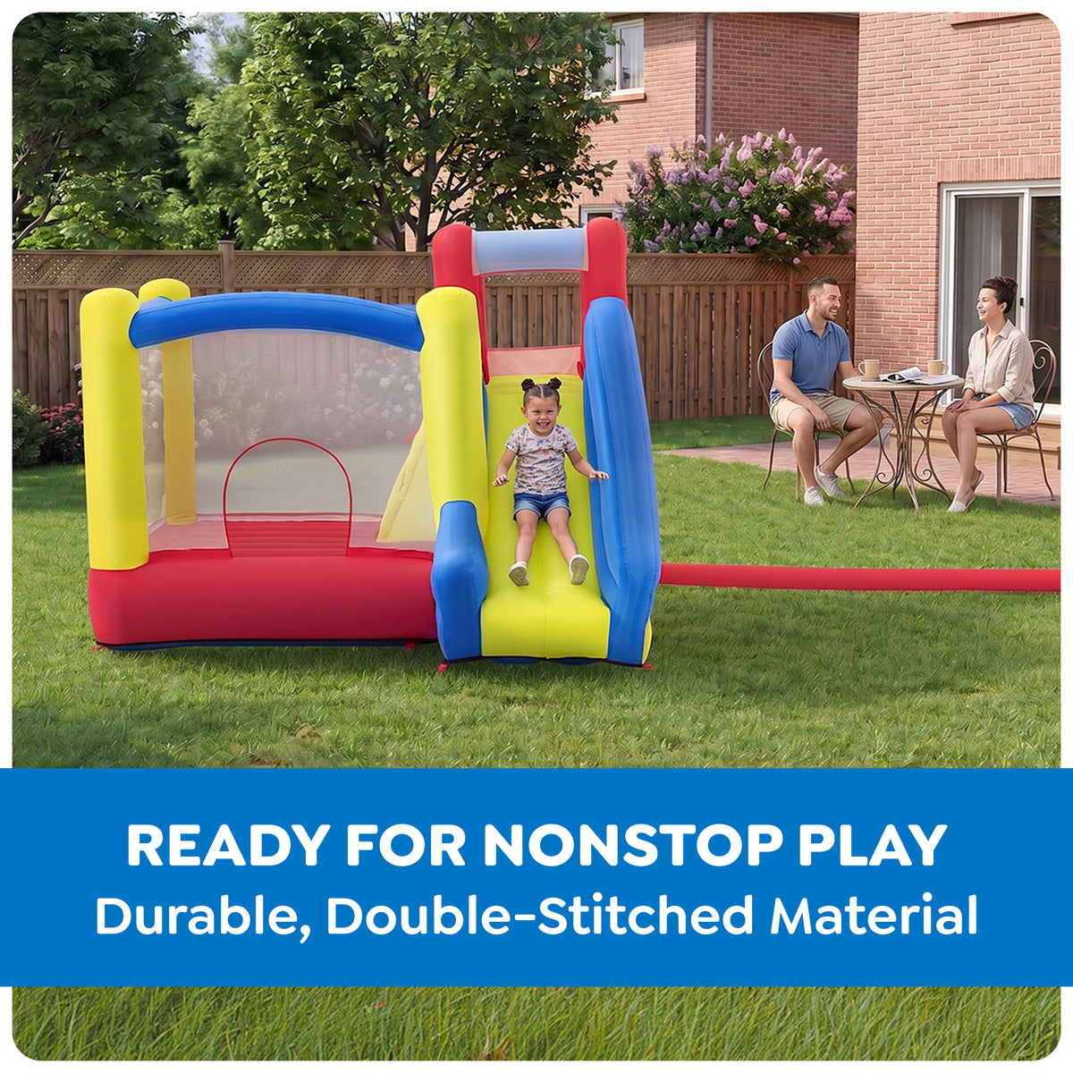H2OGO! Parque de Juegos Inflable Gigante Mega Bounce Slidetastic para Niños