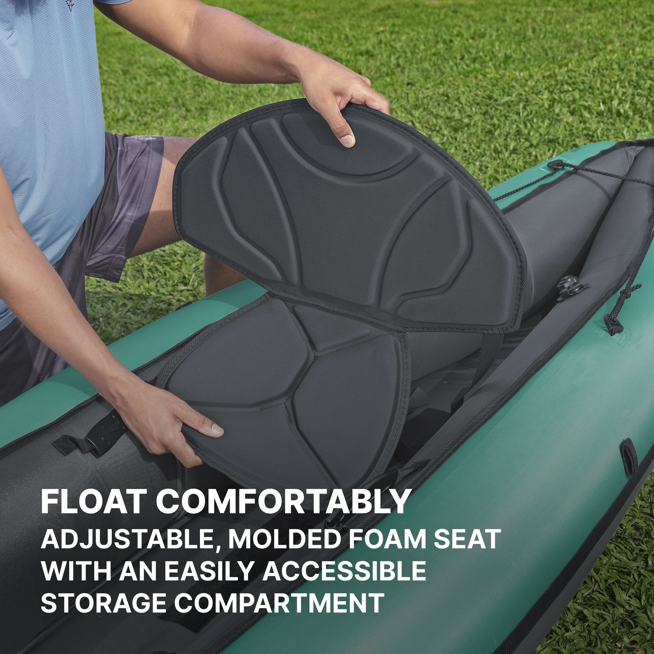 Hydro Force Ventura Elite X1 Inflatable 1-Person Kayak Set 9'2"