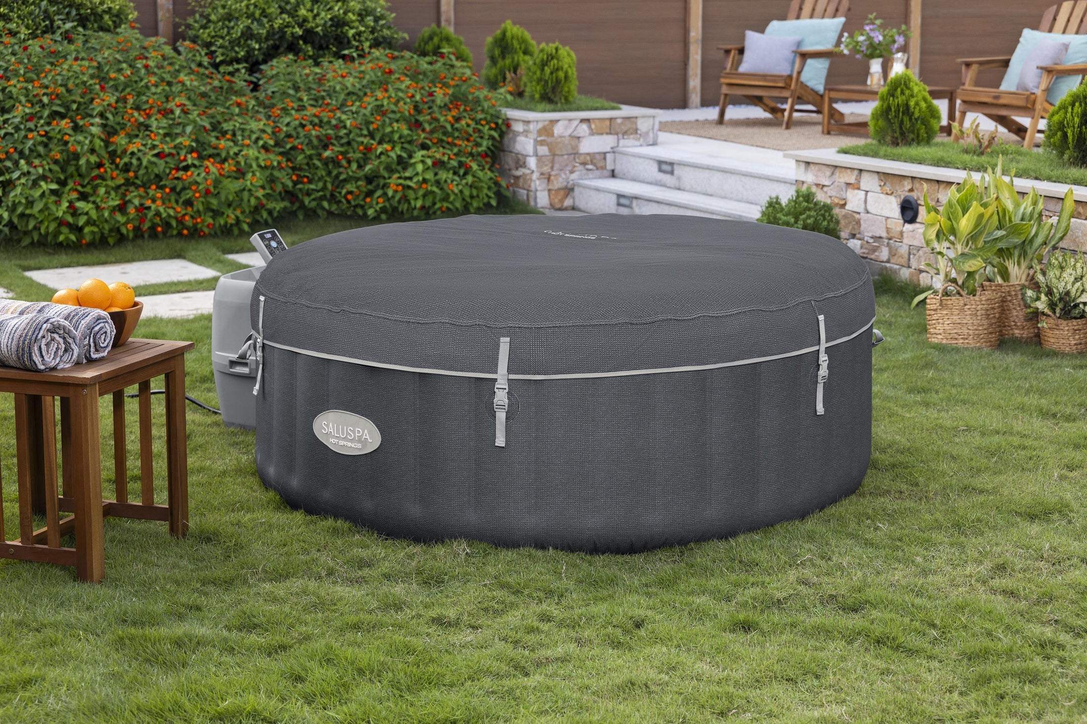 SaluSpa Hot Springs Energy-Efficient AirJet 2-4 Person Inflatable Hot Tub