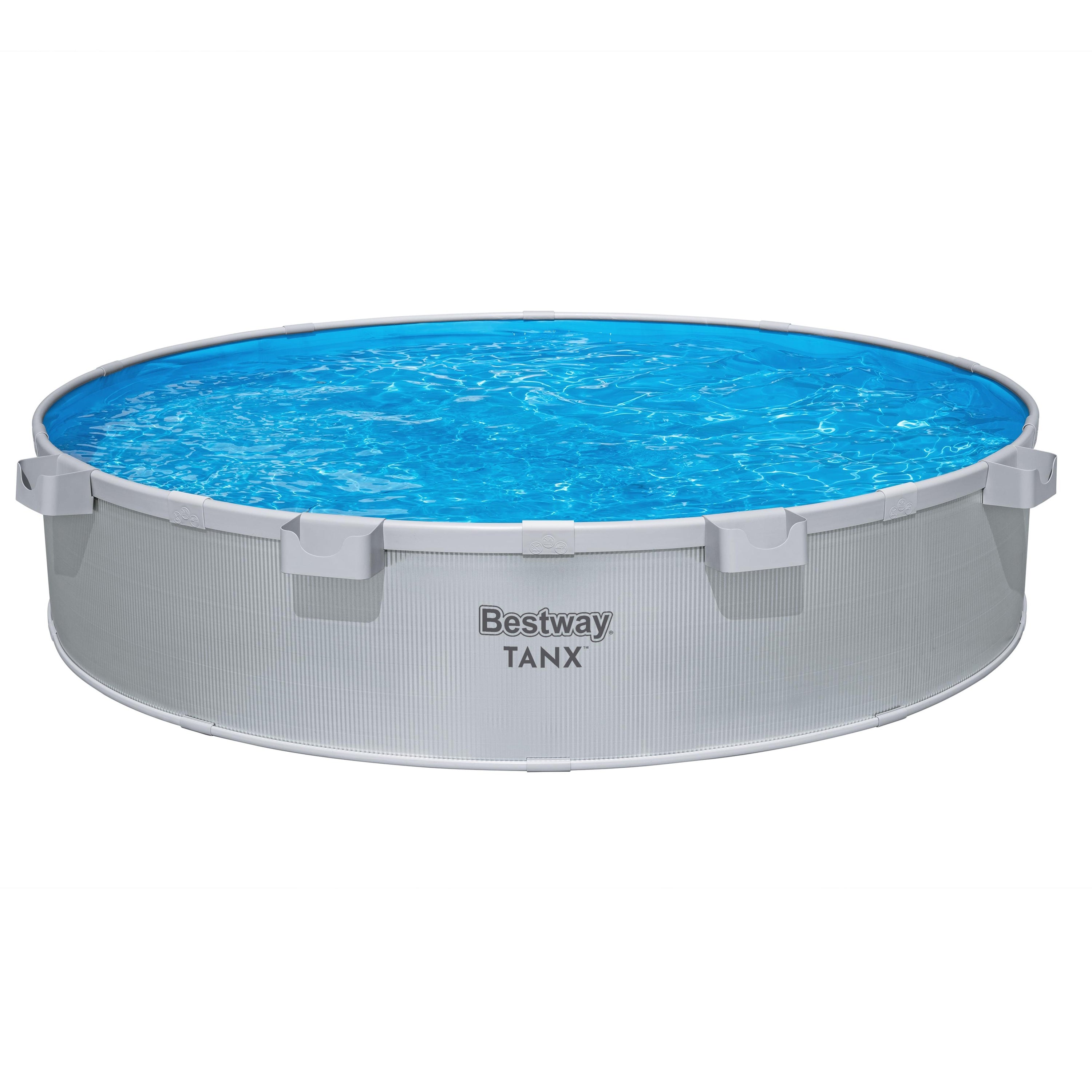 Bestway TANX 10' x 24" Round Above Ground Stock Tank Pool, All-in-One Set