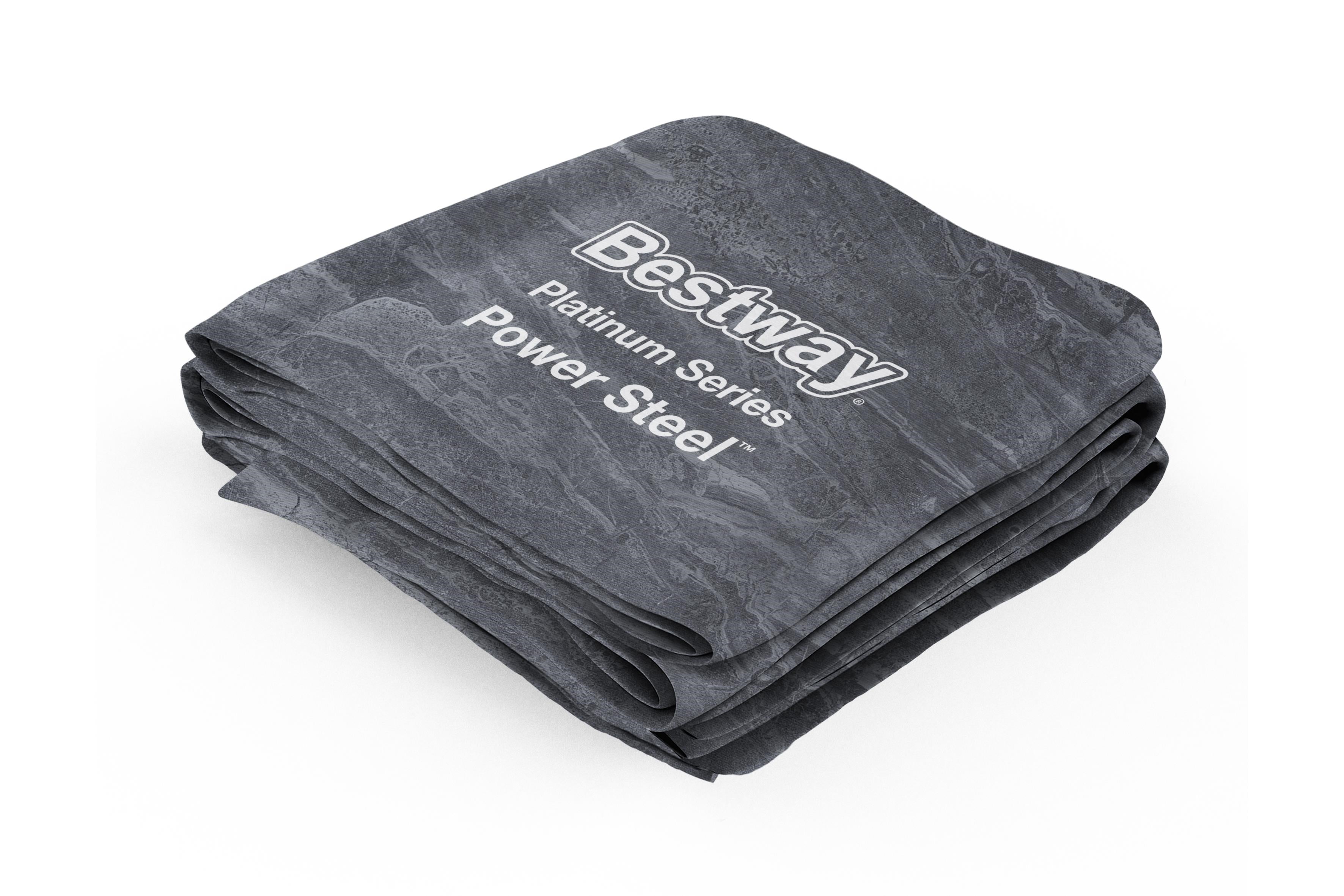 Power Steel Platinum Series 20' x 12' x 48" Oval Above Ground Pool Liner Replacement, Gray Marble