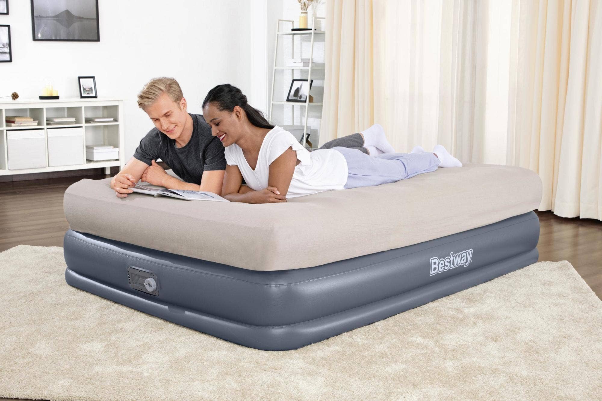Bestway queen size air bed clearance